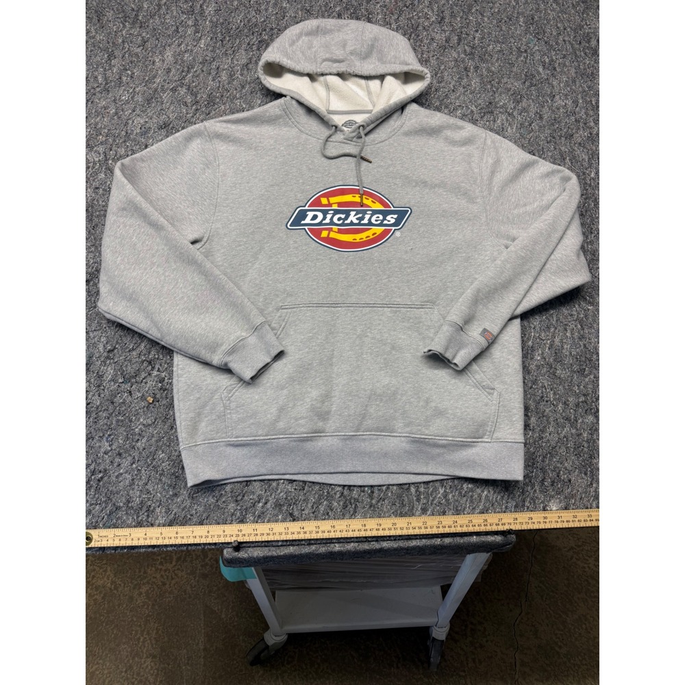 Dickies Mens 2XL Gray Horseshoe Logo Graphic Fleece Hoodie Sweatshirt TW22AHG